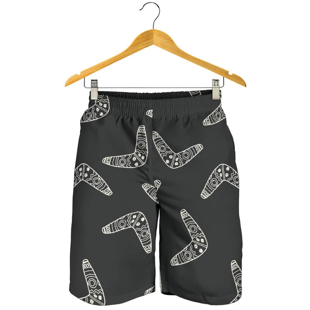 Hand Drawn Boomerang Australian Aboriginal Ornament For Men Women Kid Shorts