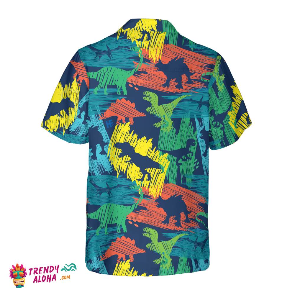 Hand-Drawn Color Plates Hawaiian Shirt