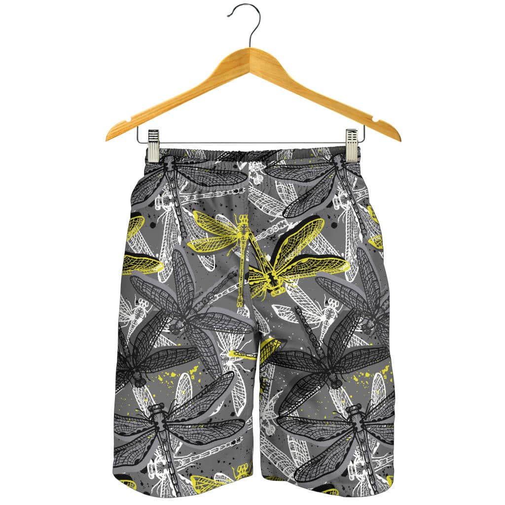 Hand Drawn Dragonfly Pattern For Men Women Kid Shorts