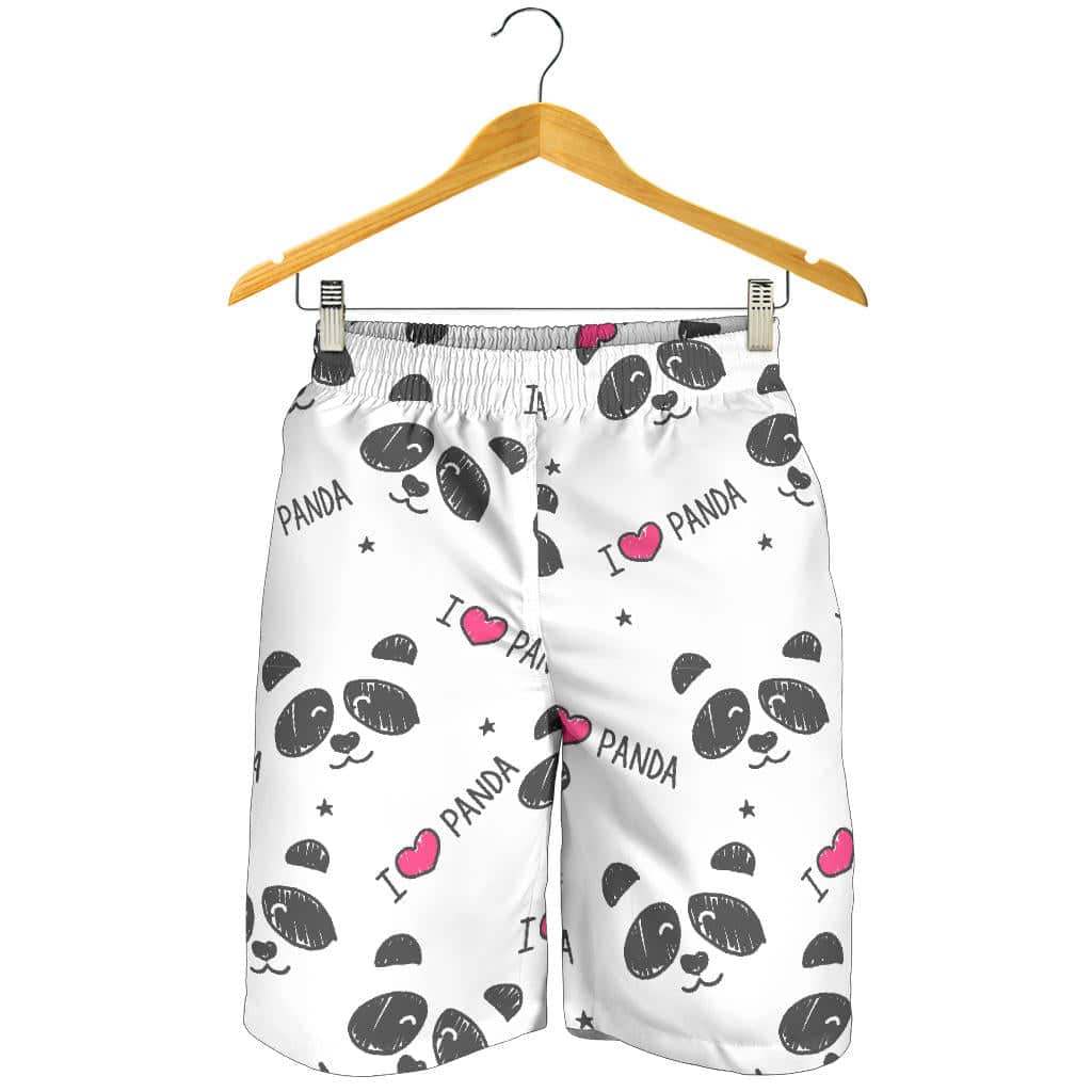 Hand Drawn Faces Of Pandas Pattern For Men Women Kid Shorts