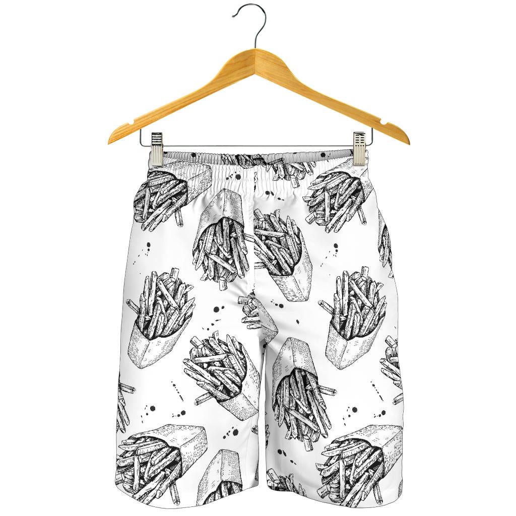 Hand Drawn French Fries Pattern For Men Women Kid Shorts