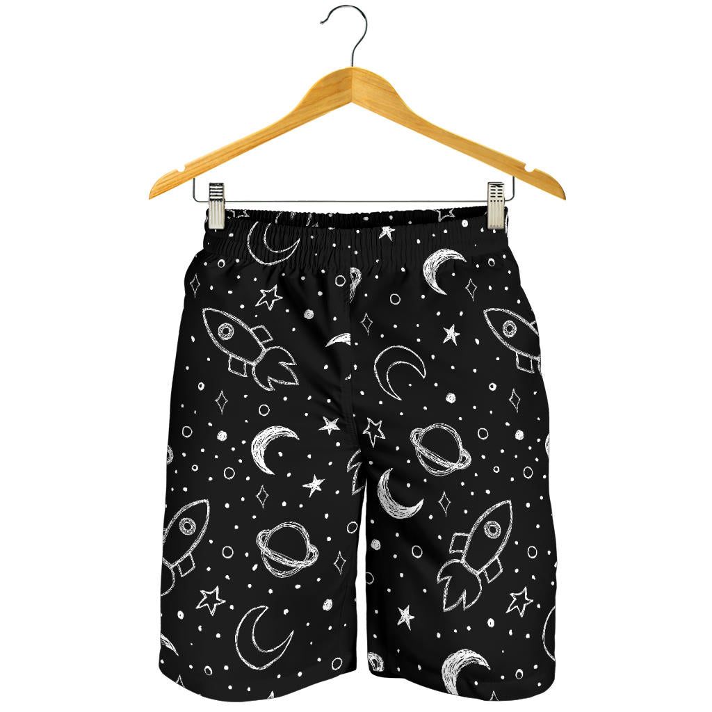 Hand Drawn Space Rocket Star Planet For Men Women Kid Shorts