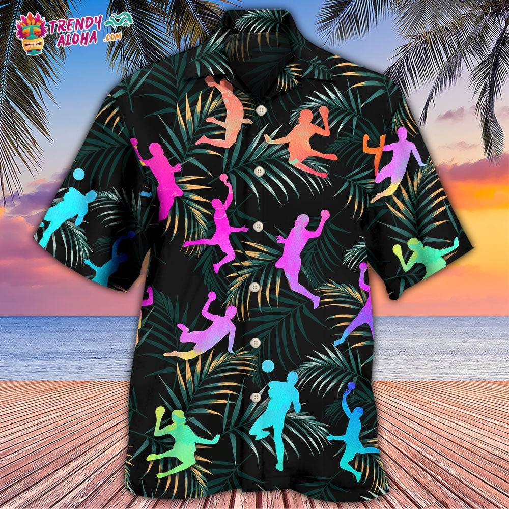 Handball Watercolor Colorful Tropical Hawaiian Shirt – Trendy Aloha