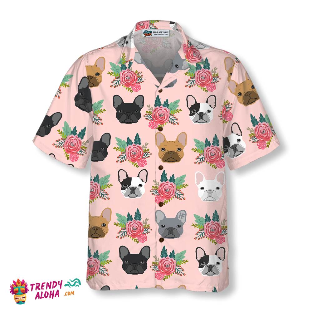 Happiness Is Bulldog Kisses Hawaiian Shirt