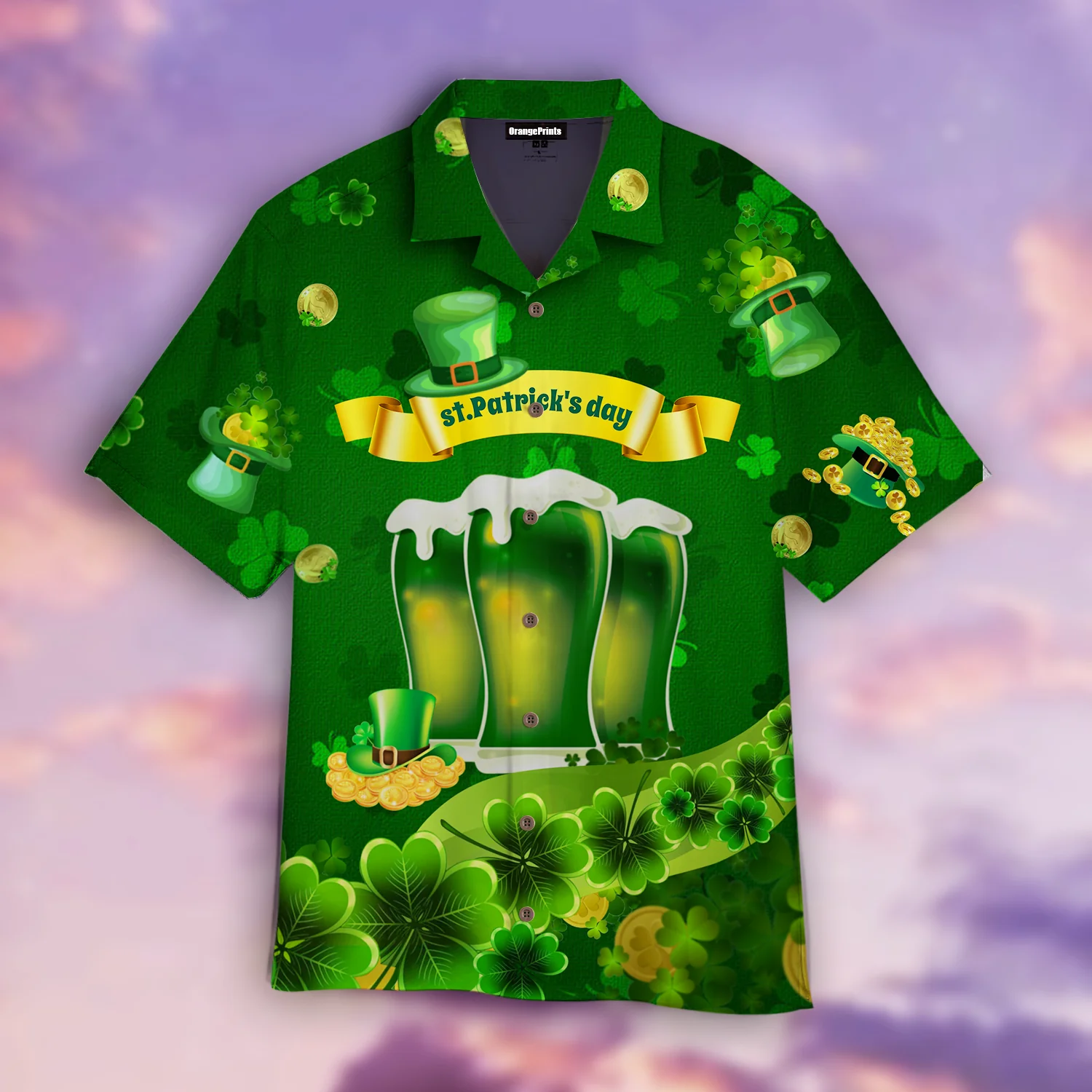 Happy Beer St Patricks Day Hawaiian Shirt For
