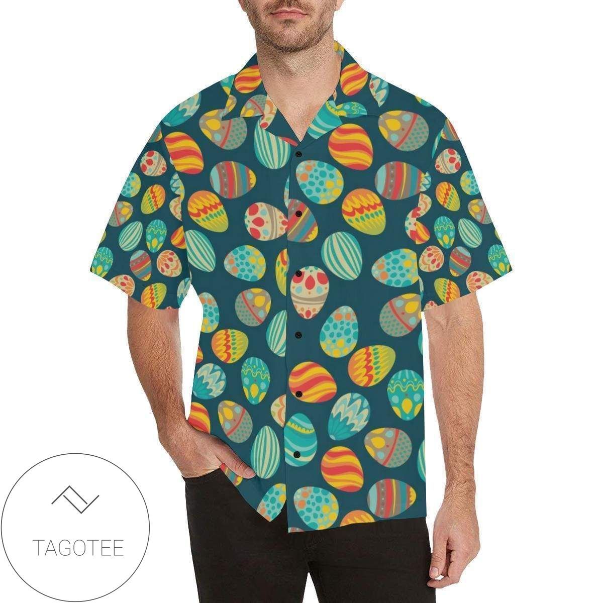 Happy Easter Colorful Vintage Pattern Hawaiian Shirts