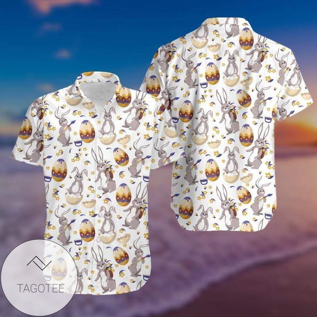 Happy Easter Day Bunny Painted Cute Eggs Hawaiian Shirts