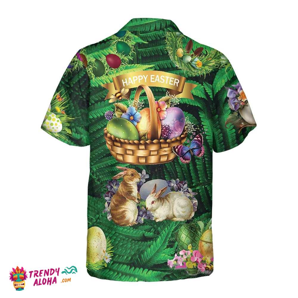 Happy Easter Golden Egg Hawaiian Shirt, Easter Egg Shirt, Button Up Easter Shirt For Men & Women, Best Easter Gift
