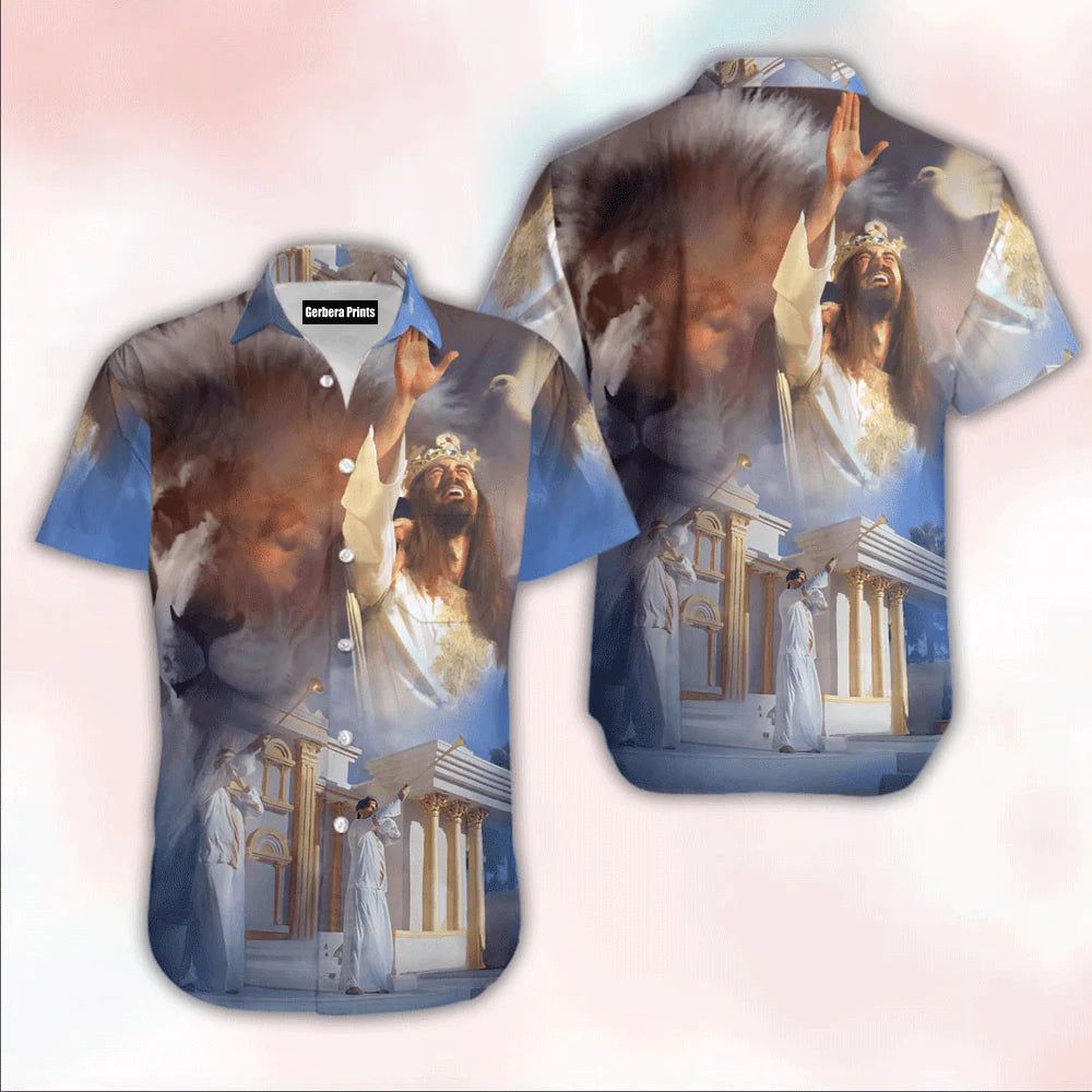 Happy Easter Jesus Blue Aloha Hawaiian Shirts For Men And Women