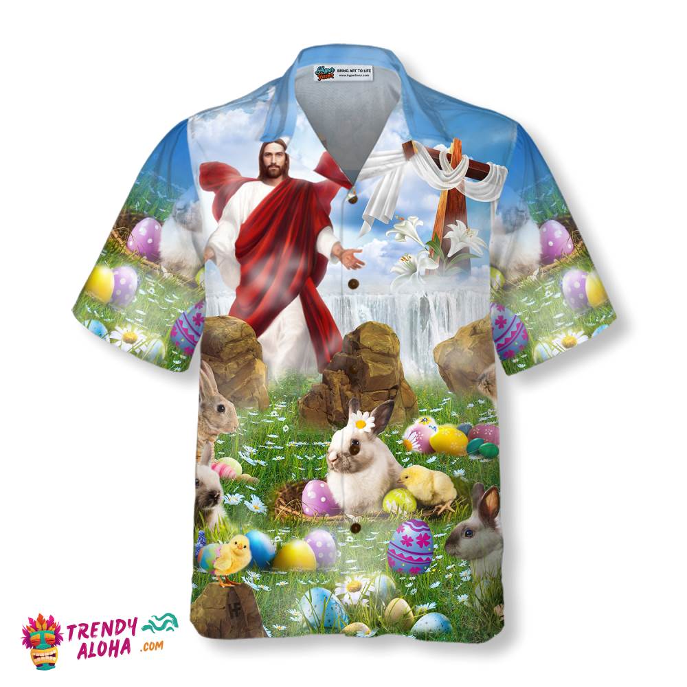 Happy Easter Jesus Is Risen Hawaiian Shirt