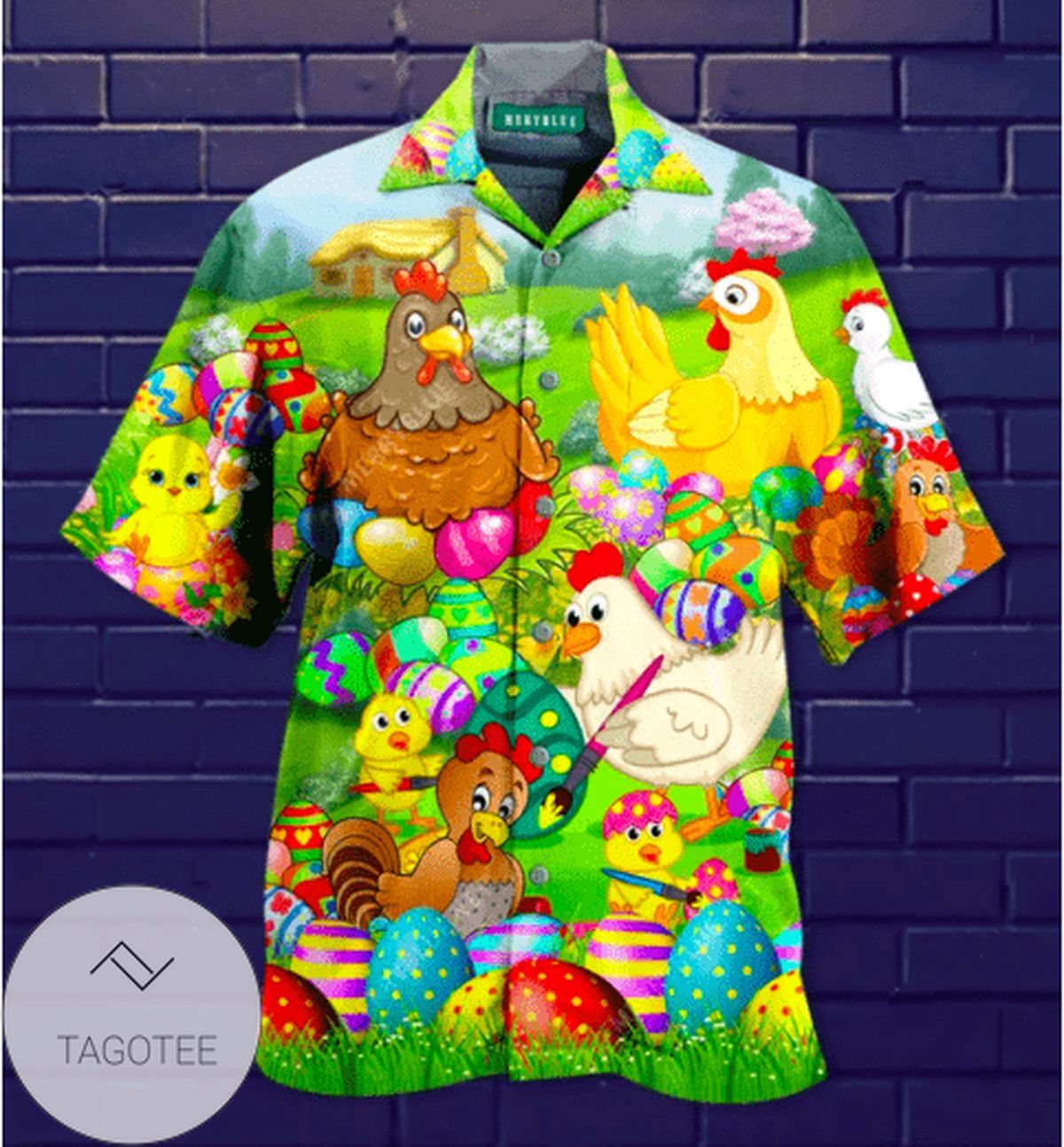 Happy Easter So Cute Chicken On Farm Unisex Hawaiian Shirts