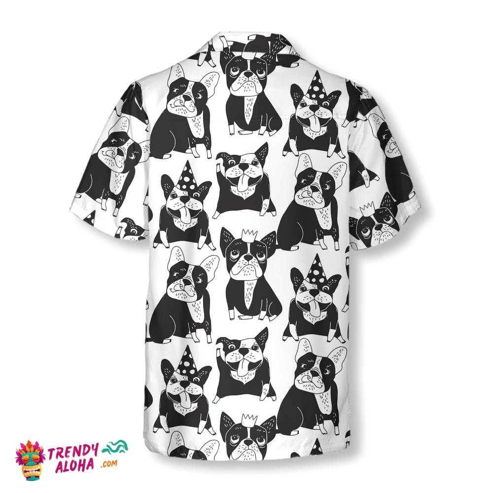 Happy French Bulldog Hawaiian Shirt