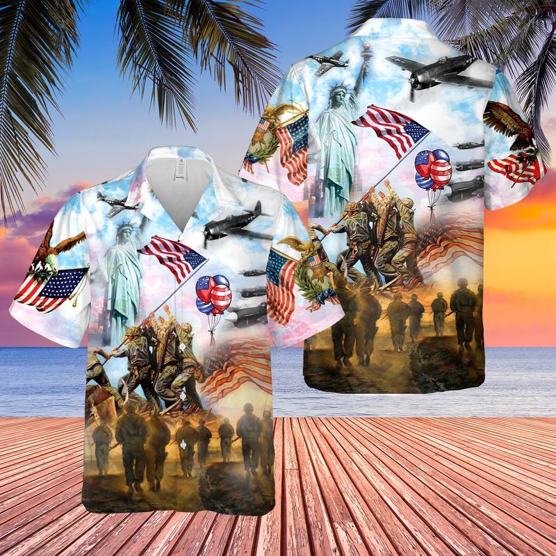 Happy Independence Day 4Th Of July Trendy Hawaiian Shirt