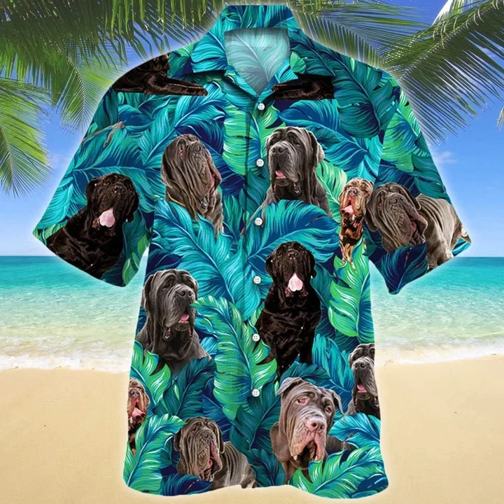 Happy Neapolitan Mastiff Dog Lovers Summer Beach Palm Tree Trendy Hawaiian Shirt, Summer Aloha Hawaii Shirt For Men Women Happy Neapolitan Mastiff Dog Lovers Summer Beach Palm Tree Trendy Hawaiian Shirt, Summer Aloha Hawaii Shirt For Men Women