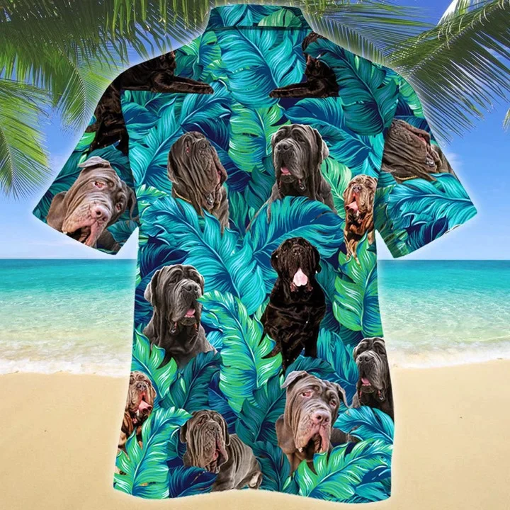 Happy Neapolitan Mastiff Dog Lovers Summer Beach Palm Tree Trendy Hawaiian Shirt, Summer Aloha Hawaii Shirt For Men Women