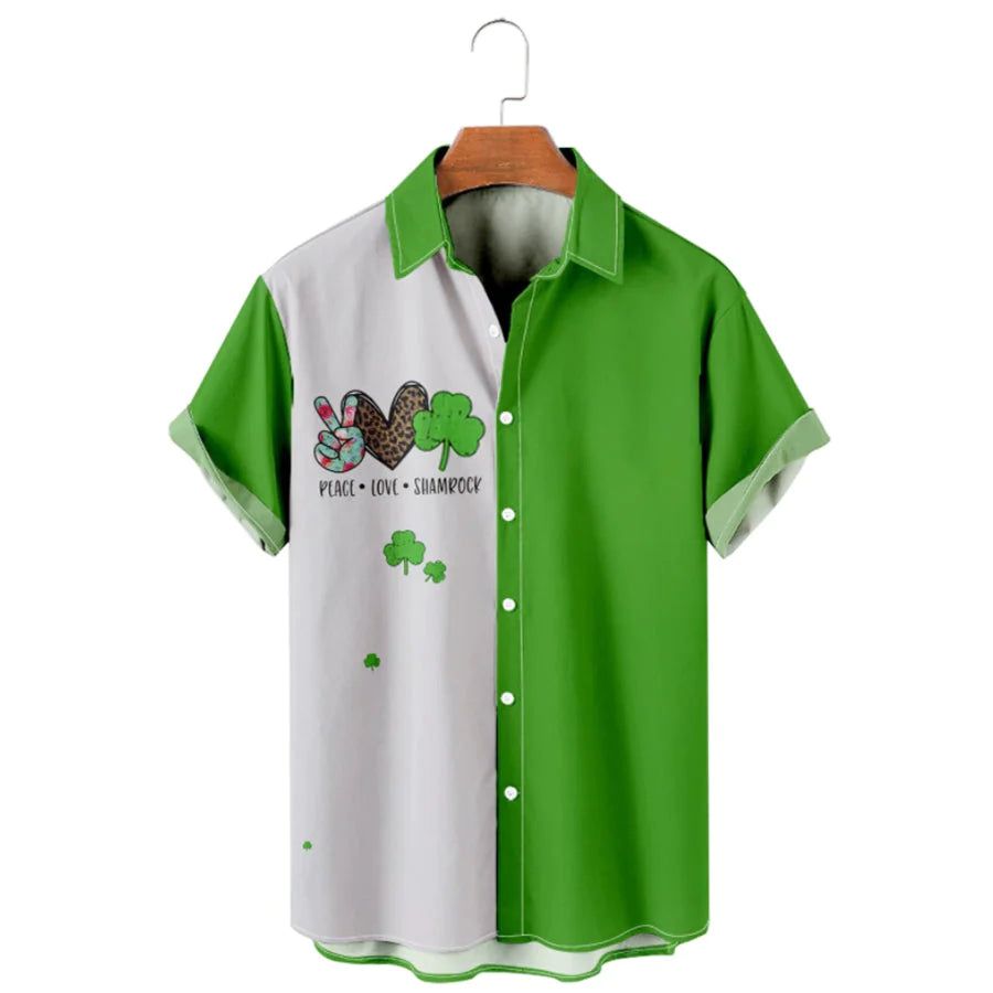 Happy Patrick’s Day Gnome Truck Hawaiian Shirt, St. Patrick’s Day 3D Shirt, Shamrock Hawaiian Shirt