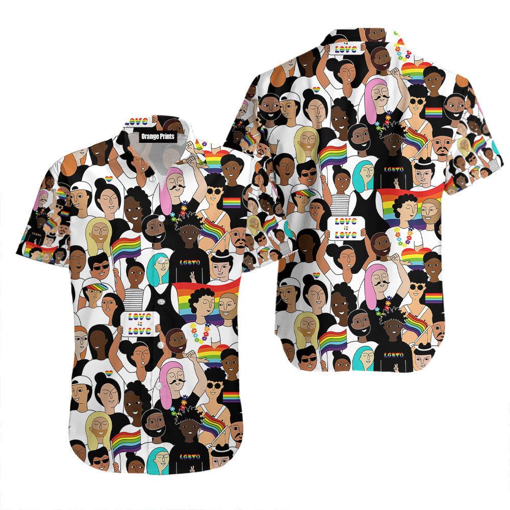 Happy Pride Month Support For Lgbt Aloha Hawaiian Shirt | For Men & Women | Happy Pride Month Support For Lgbt Aloha Hawaiian Shirt | For Men & Women |