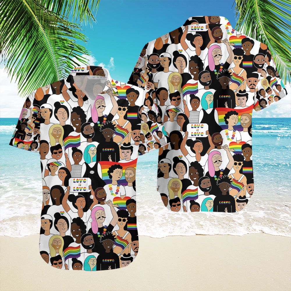 Happy Pride Month Support For Lgbt Aloha Hawaiian Shirt | For Men & Women |