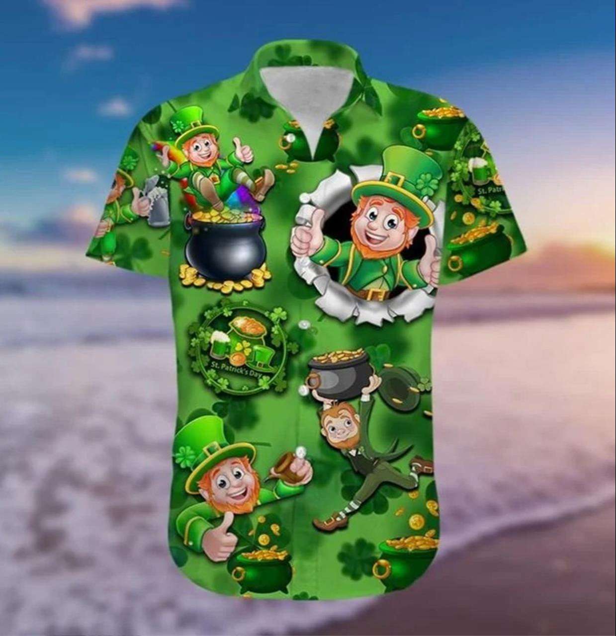 Happy Saint Patricks Day Celebration Design Hawaiian Shirt Elegance