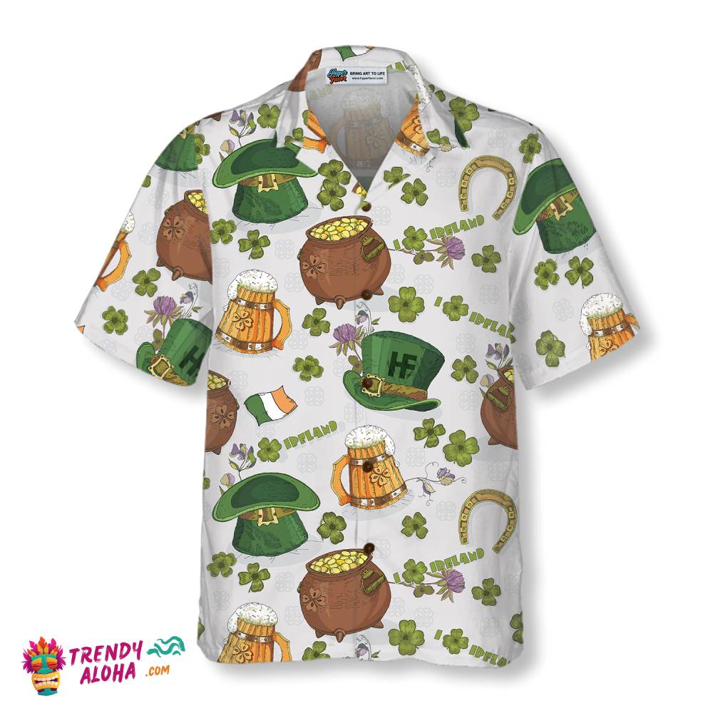Happy Saint Patrick’s Day Ireland Proud Pattern 2 Hawaiian Shirt
