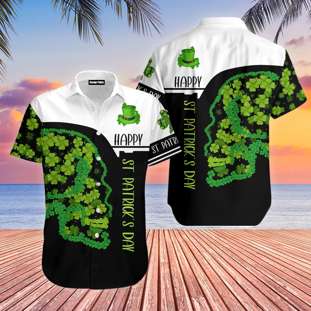 Happy Skull St Patricks Day Trendy Hawaiian Shirt For