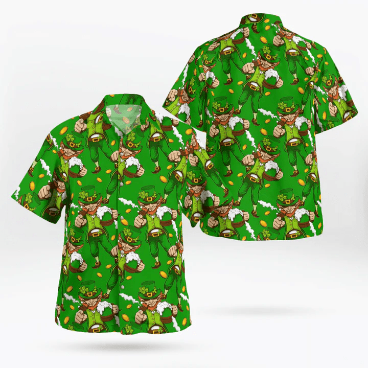 Happy St. Patrick’s Day Trendy Hawaiian Shirt – Irish Whiskey Irish Beer Mr. Beer March 17 Happy Day Hawaii Shirt