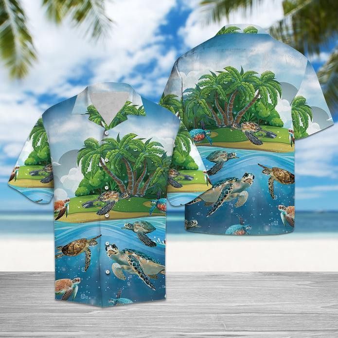 Happy Turtle Lover Hawaiian Shirt for Summers