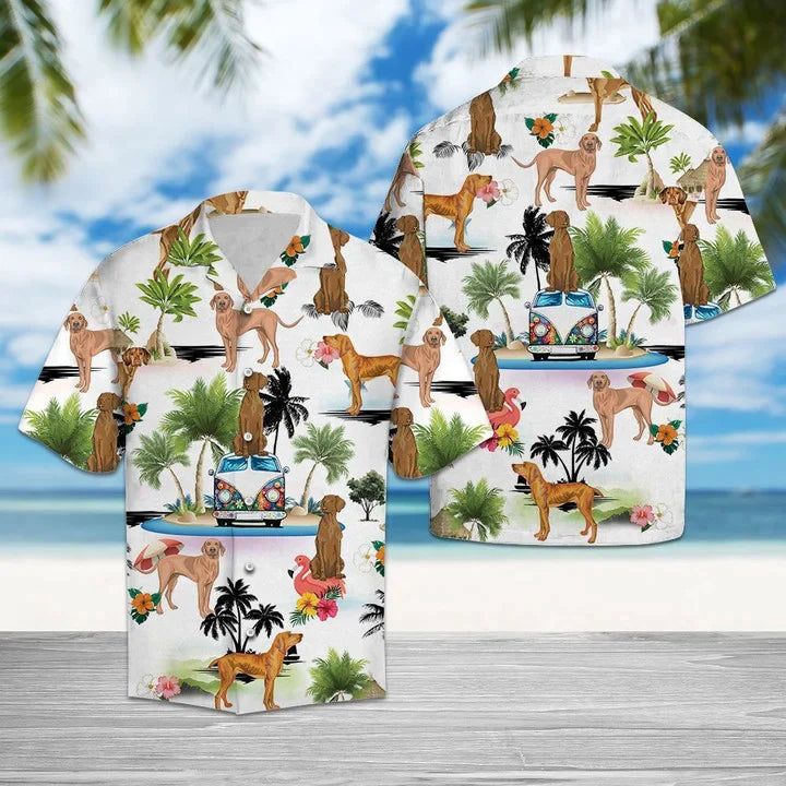 Happy Vizsla Dog Group Enjoy The Vacation Hawaiian Shirt Happy Vizsla Dog Group Enjoy The Vacation Hawaiian Shirt