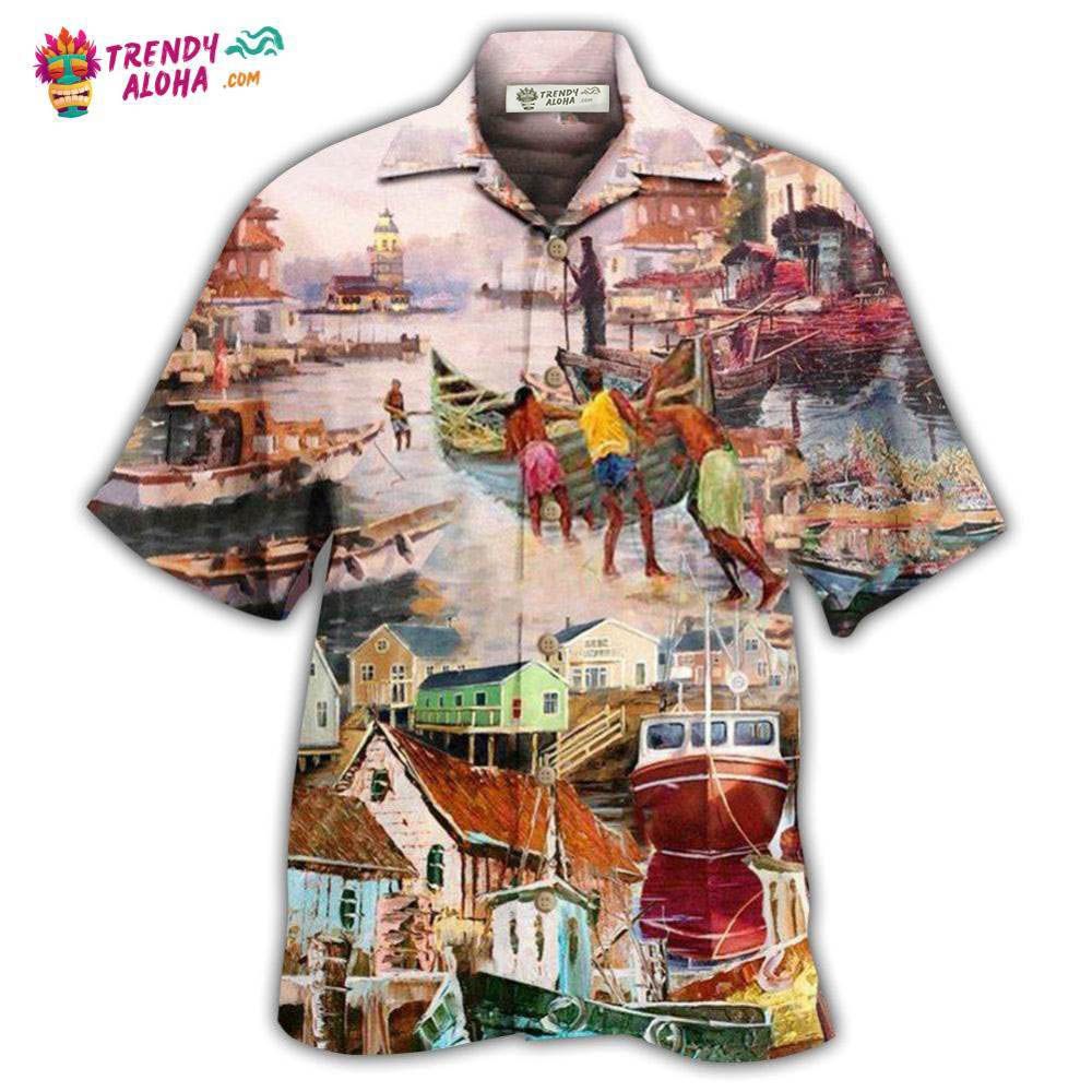 Harbor In The Busy Morning Hawaiian Shirt – Trendy Aloha Harbor In The Busy Morning Hawaiian Shirt – Trendy Aloha