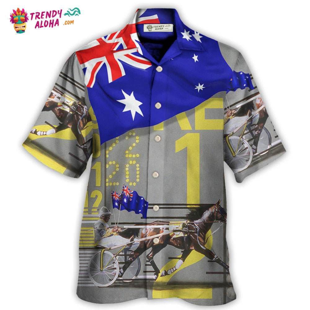 Harness Racing Horse Australia Vibe Hawaiian Shirt – Trendy Aloha