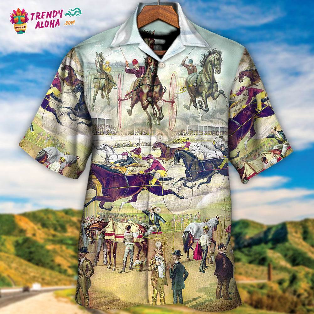 Harness Racing Horse Lover Racing Hawaiian Shirt – Trendy Aloha
