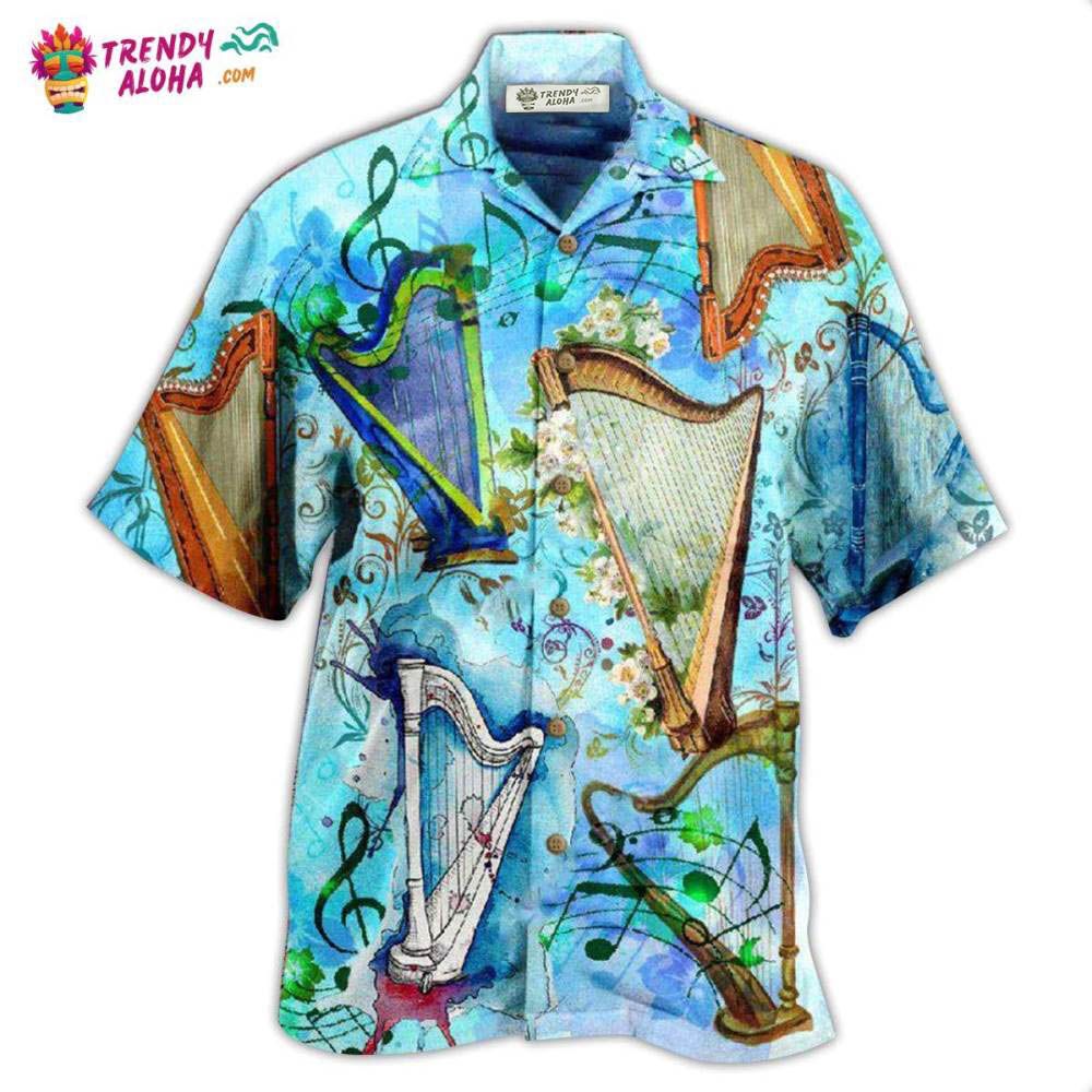 Harp Is My Life Hawaiian Shirt – Trendy Aloha Harp Is My Life Hawaiian Shirt – Trendy Aloha