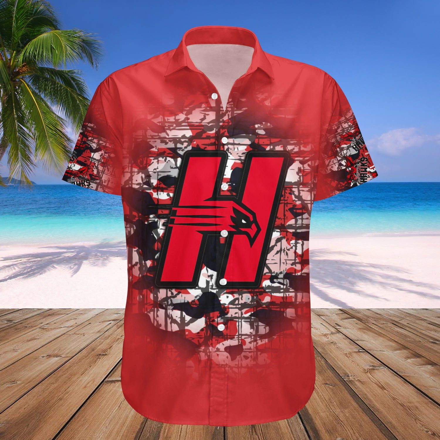 Hartford Hawks Hawaii Shirt Camouflage Vintage – NCAA