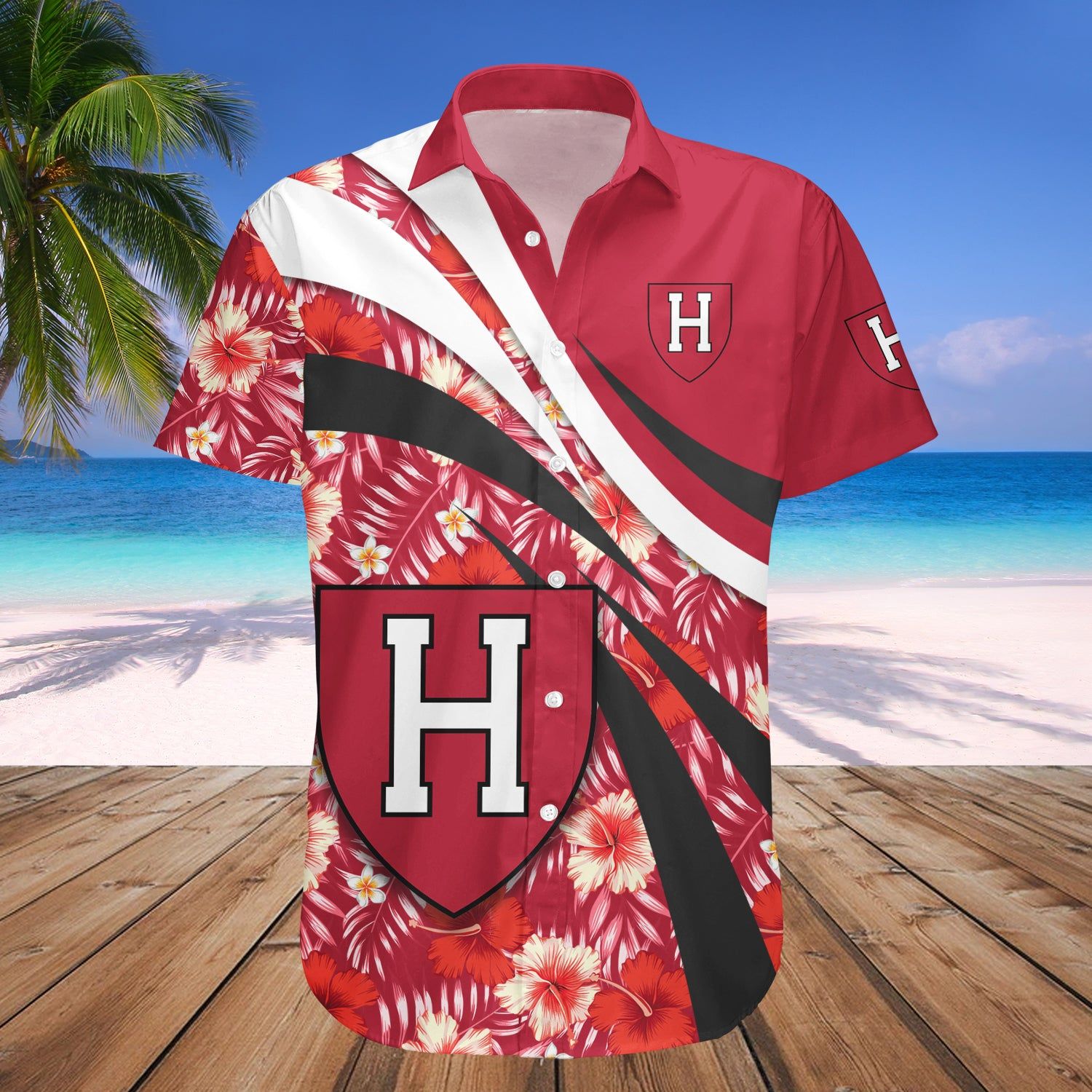 Harvard Crimson Hawaii Shirt Hibiscus Sport Style – NCAA