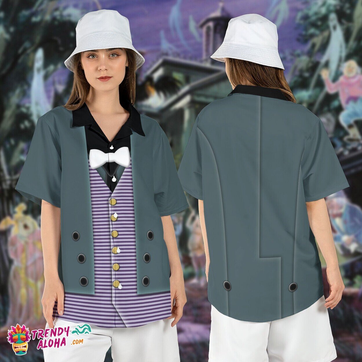 Haunted Mansion Butler Ghost Disney Halloween Mortals Top