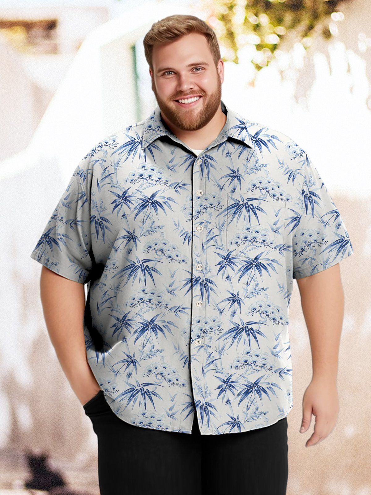 Hawaii Big & Tall Bamboo Shirt Hawaii Big & Tall Bamboo Shirt