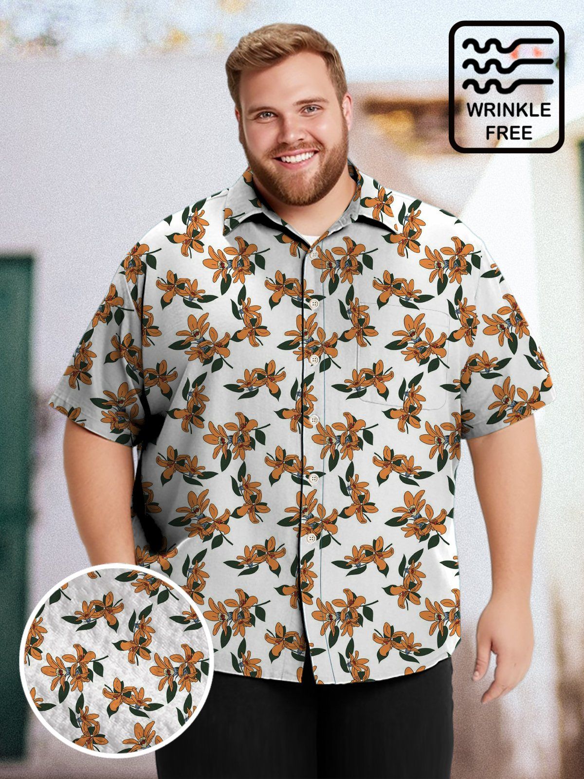 Hawaii Big & Tall Floral Shirt Fresh and Casual Shirt Hawaii Big & Tall Floral Shirt Fresh and Casual Shirt