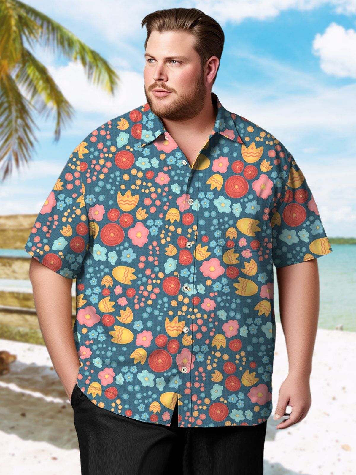 Hawaii Big & Tall Flower Shirt Elegant Fashion Shirt