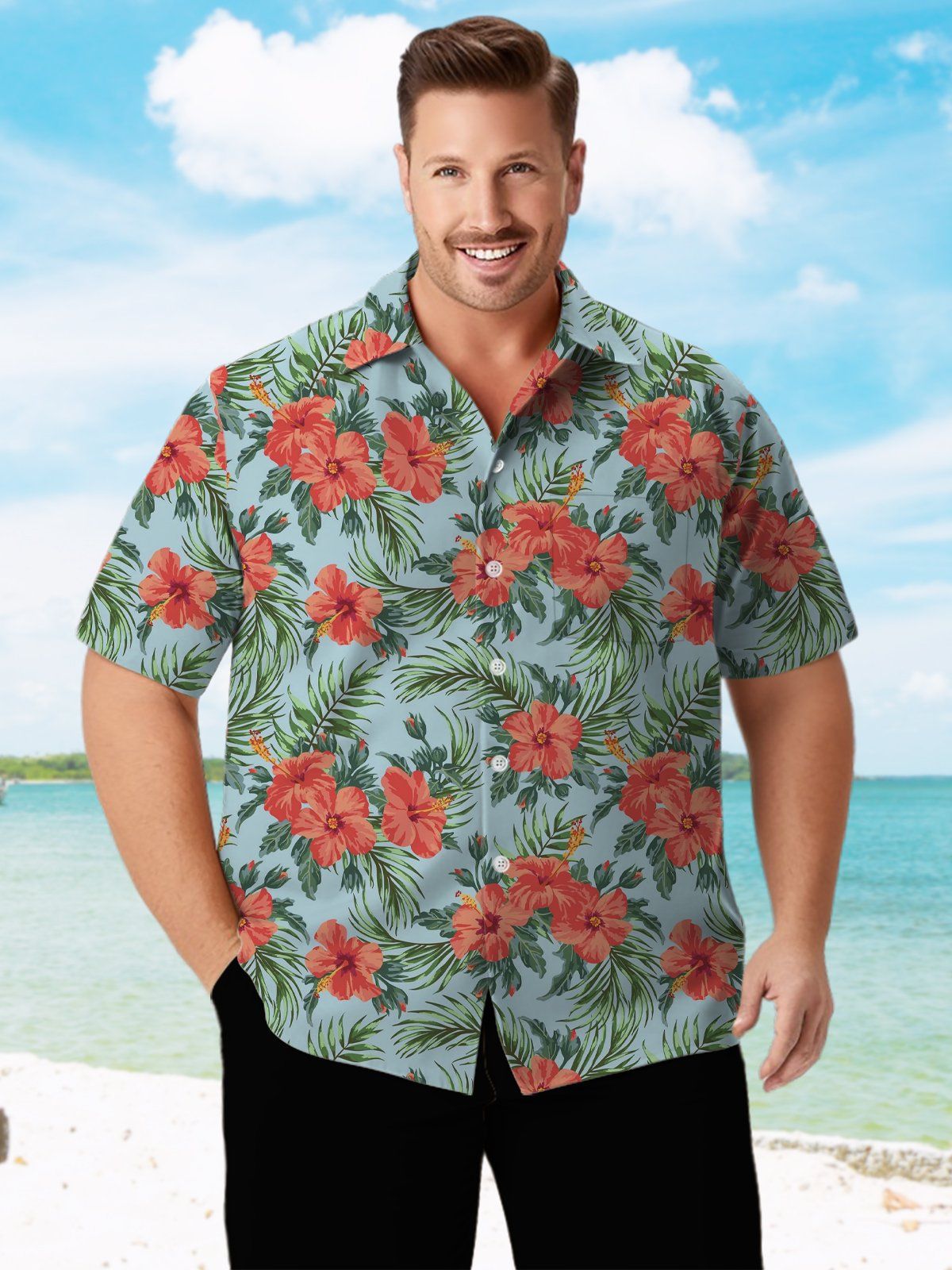 Hawaii Big & Tall Flowers And Plants Shirt Hawaii Big & Tall Flowers And Plants Shirt