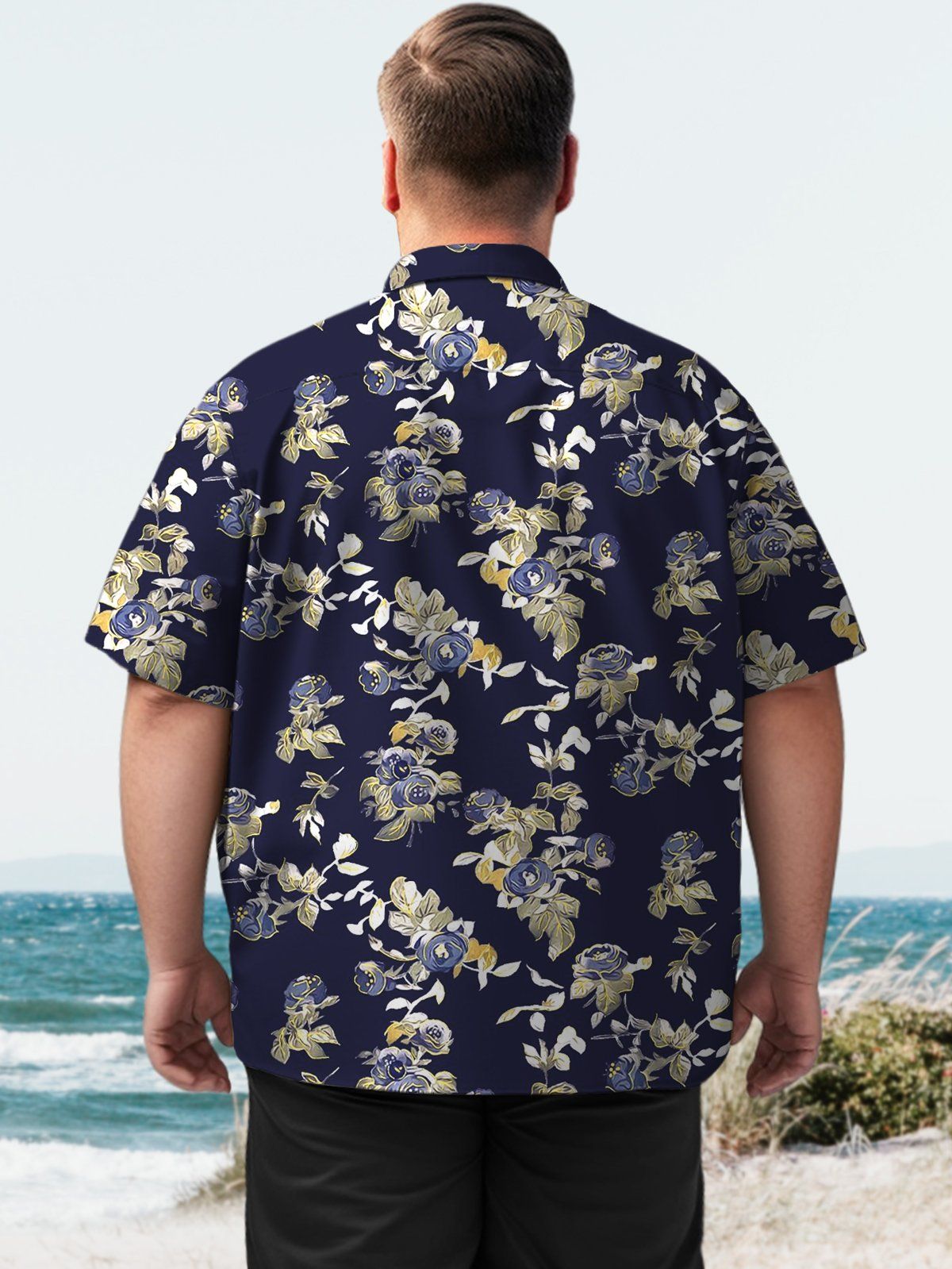 Hawaii Big & Tall Flowers Shirt Leisure Vacation Shirt