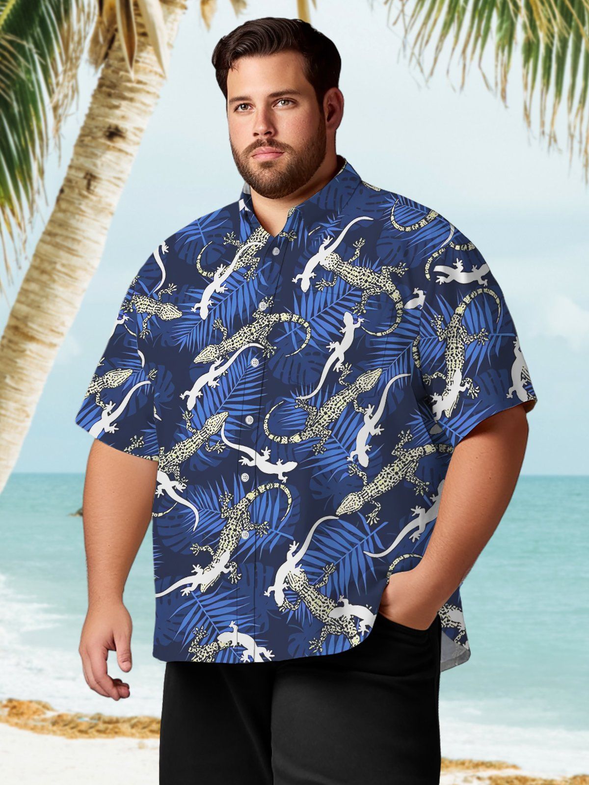 Hawaii Big & Tall Holiday Shirt Tropical Flora and Fauna Print Shirt Hawaii Big & Tall Holiday Shirt Tropical Flora and Fauna Print Shirt