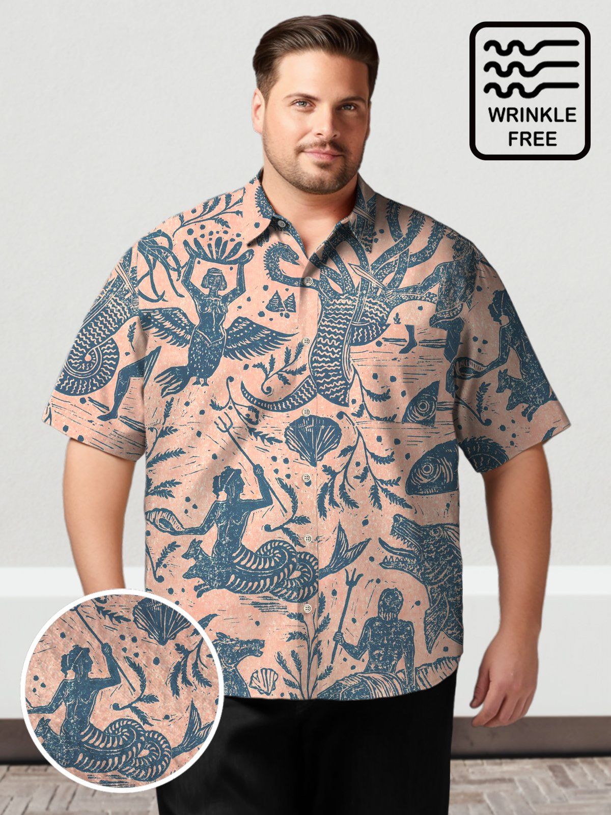 Hawaii Big & Tall Totems Shirt Mystery Fashion Shirt Hawaii Big & Tall Totems Shirt Mystery Fashion Shirt