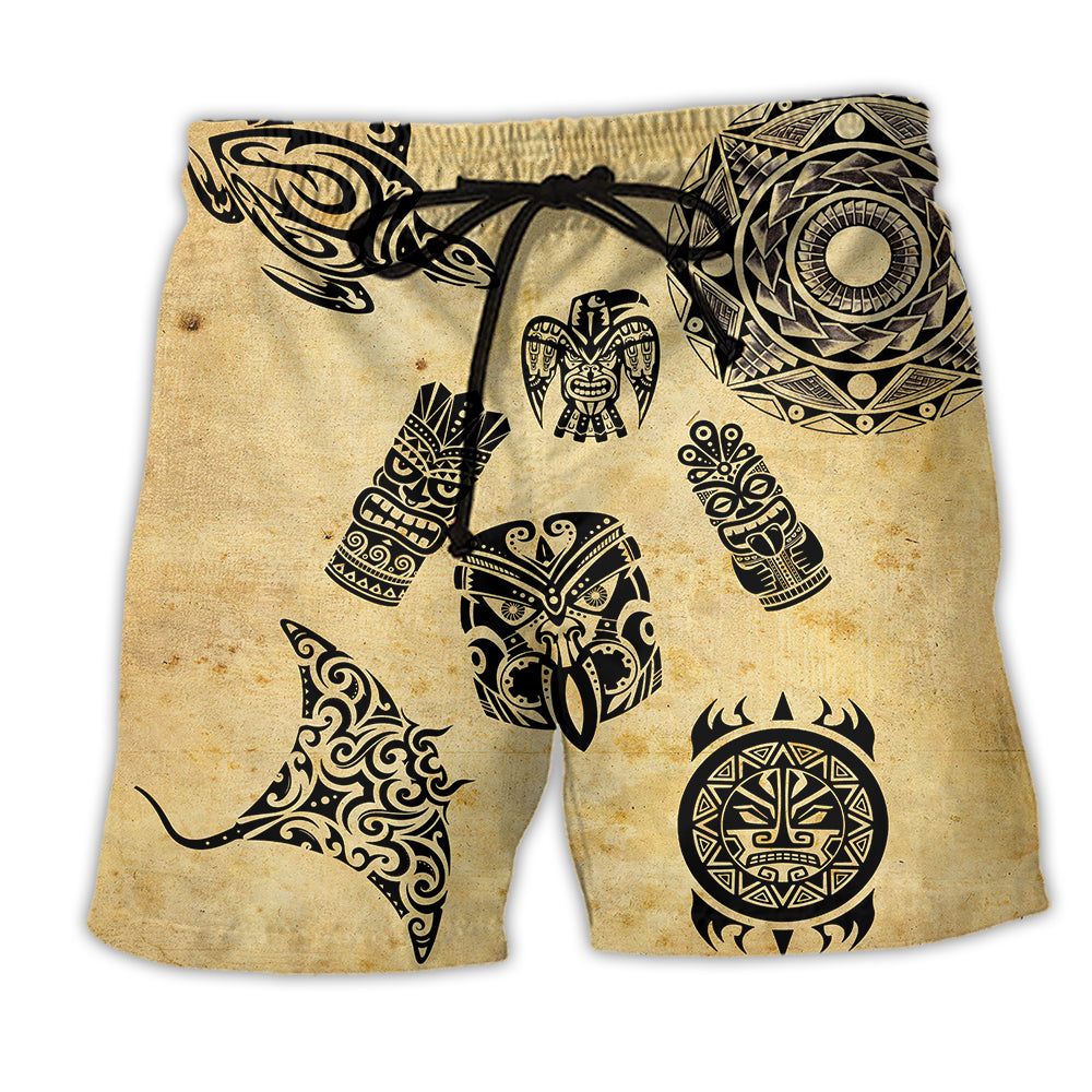 Hawaii Hawaiian Culture Vintage Style Trendy Aloha Hawaiian Beach Shorts Hawaii Hawaiian Culture Vintage Style Trendy Aloha Hawaiian Beach Shorts