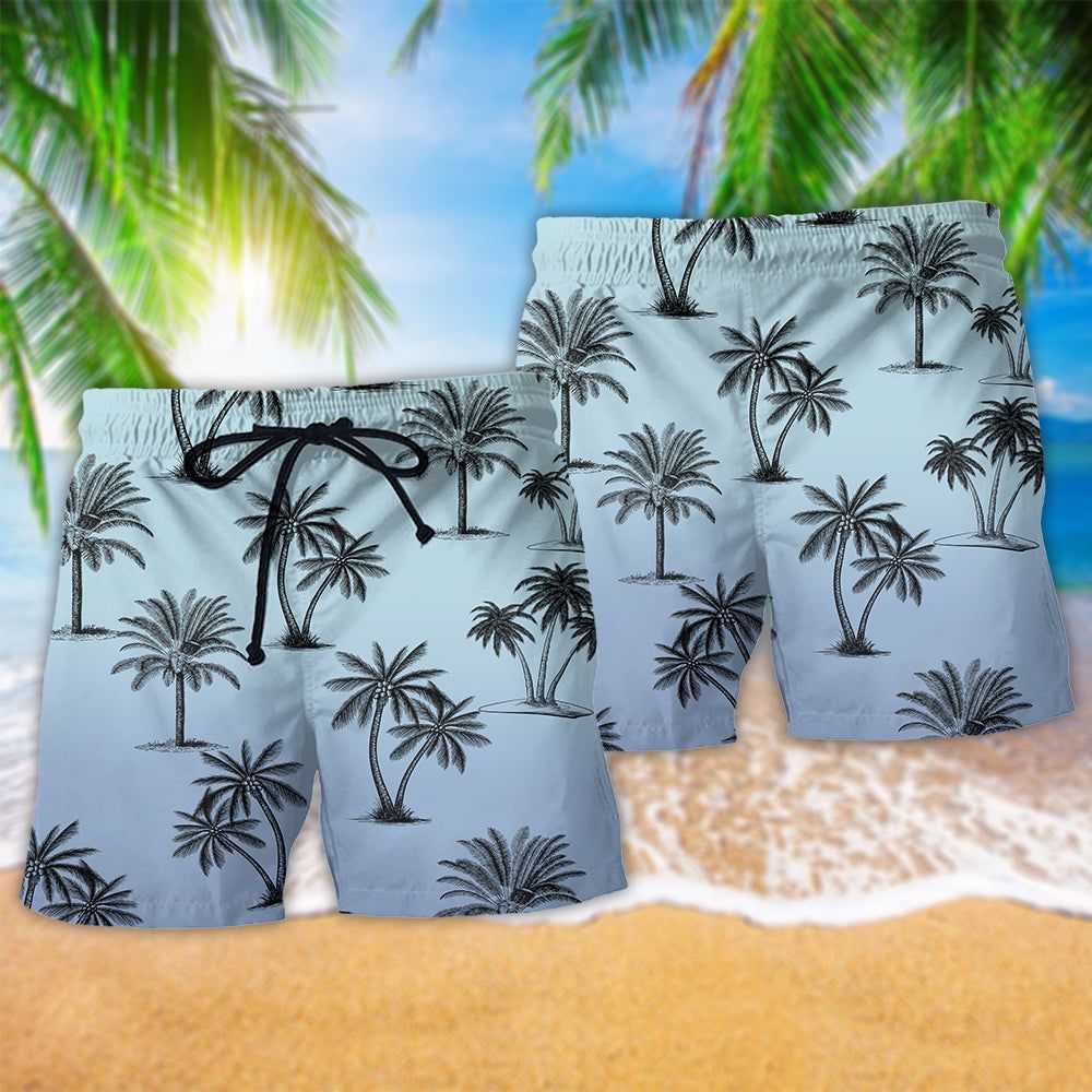 Hawaii Love Life Coconut Palm Trendy Aloha Hawaiian Beach Shorts