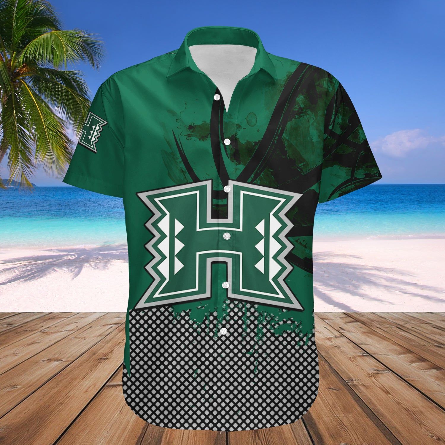 Hawaii Rainbow Warriors Hawaii Shirt Basketball Net Grunge Pattern – NCAA