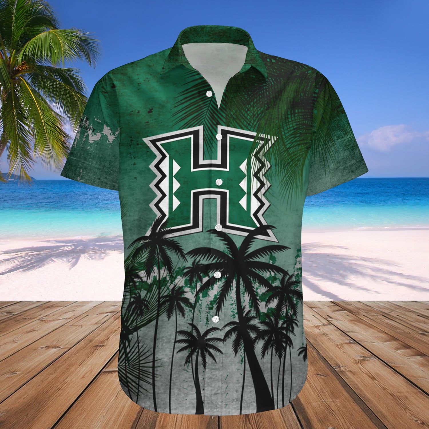 Hawaii Rainbow Warriors Hawaii Shirt Coconut Tree Tropical Grunge – NCAA