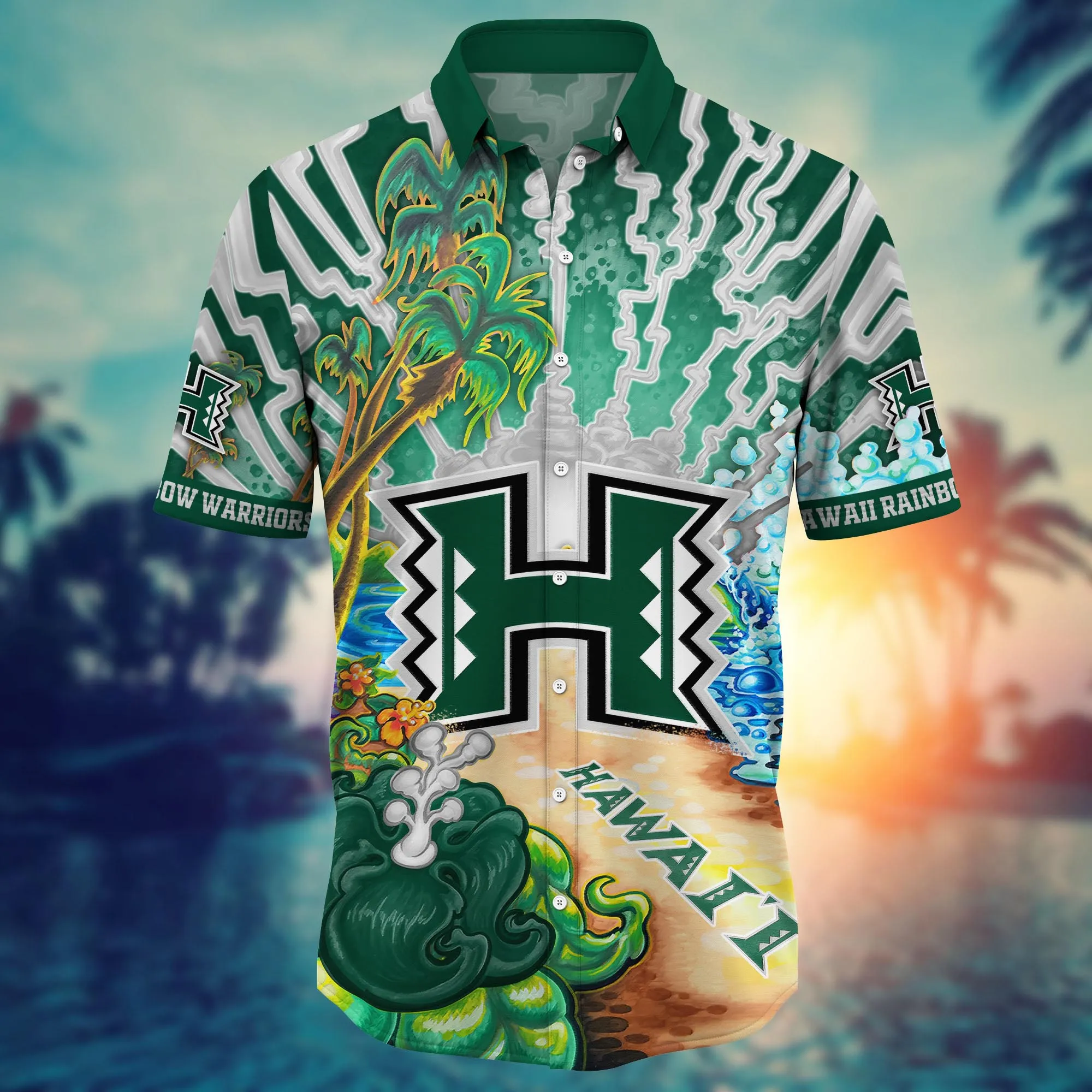 Hawaii Rainbow Warriors NCAA Hawaiian Shirt Balmytime Aloha Shirt