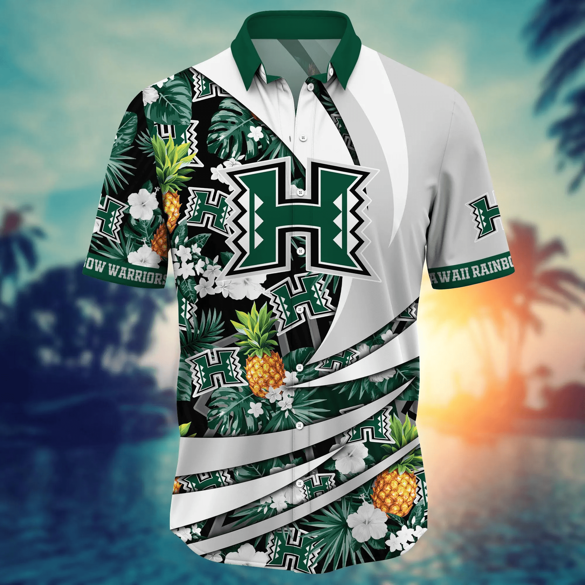 Hawaii Rainbow Warriors NCAA Hawaiian Shirt Blooming Flowers Aloha Shirt