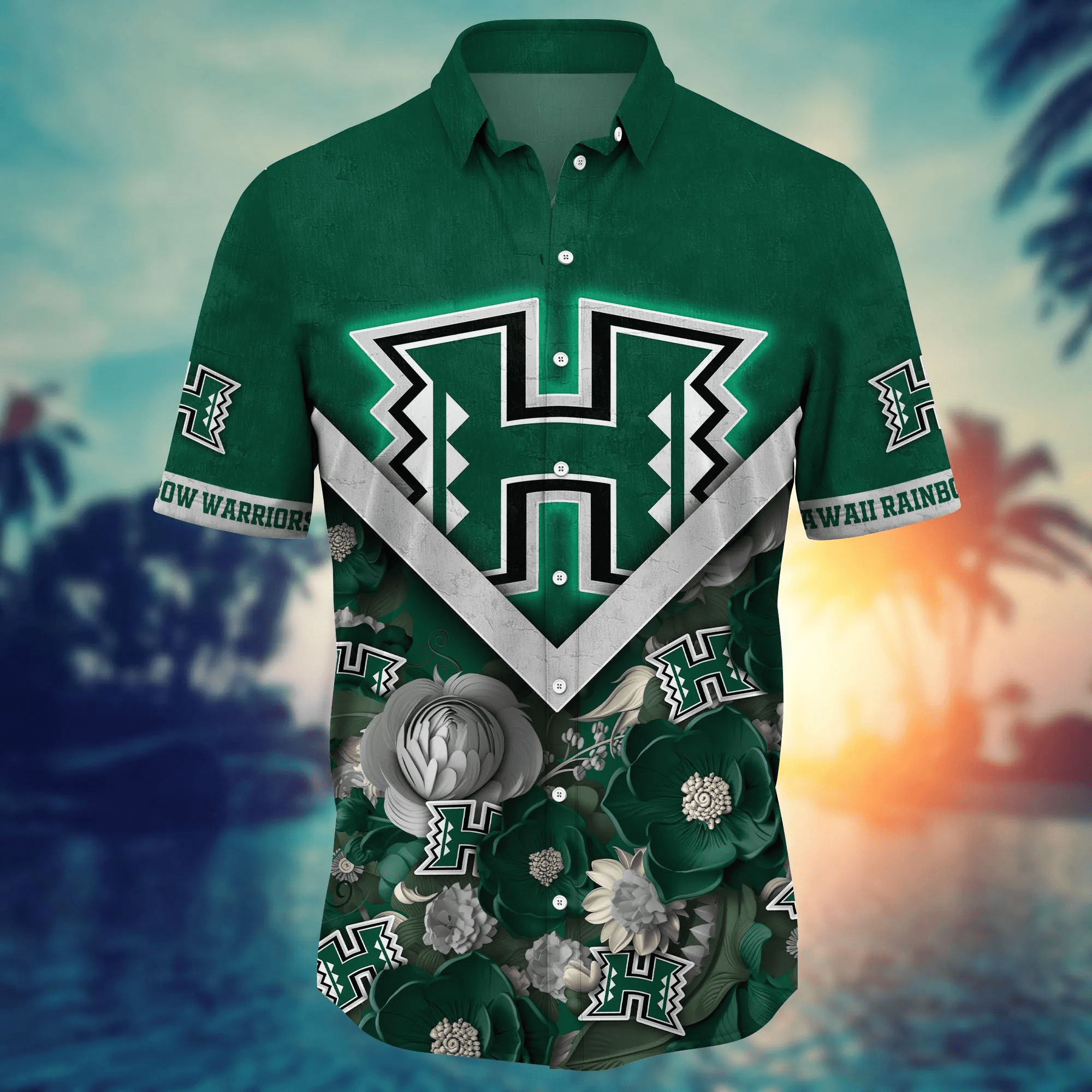 Hawaii Rainbow Warriors NCAA Hawaiian Shirt Custom Seaside Aloha Shirt
