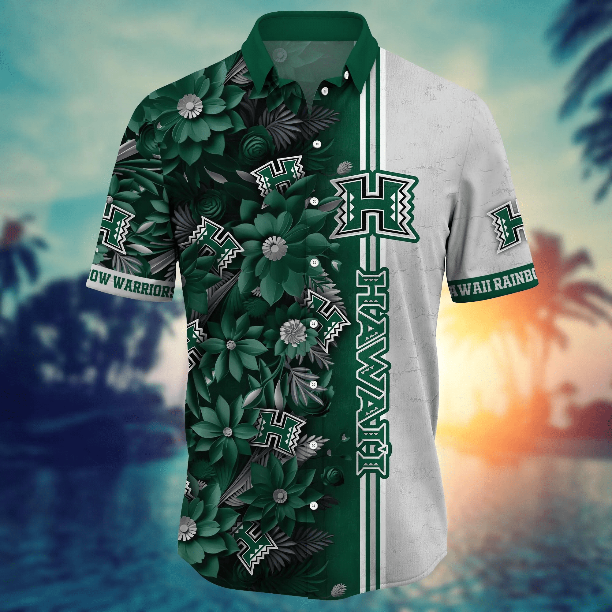 Hawaii Rainbow Warriors NCAA Hawaiian Shirt Custom Warm Days Aloha Shirt